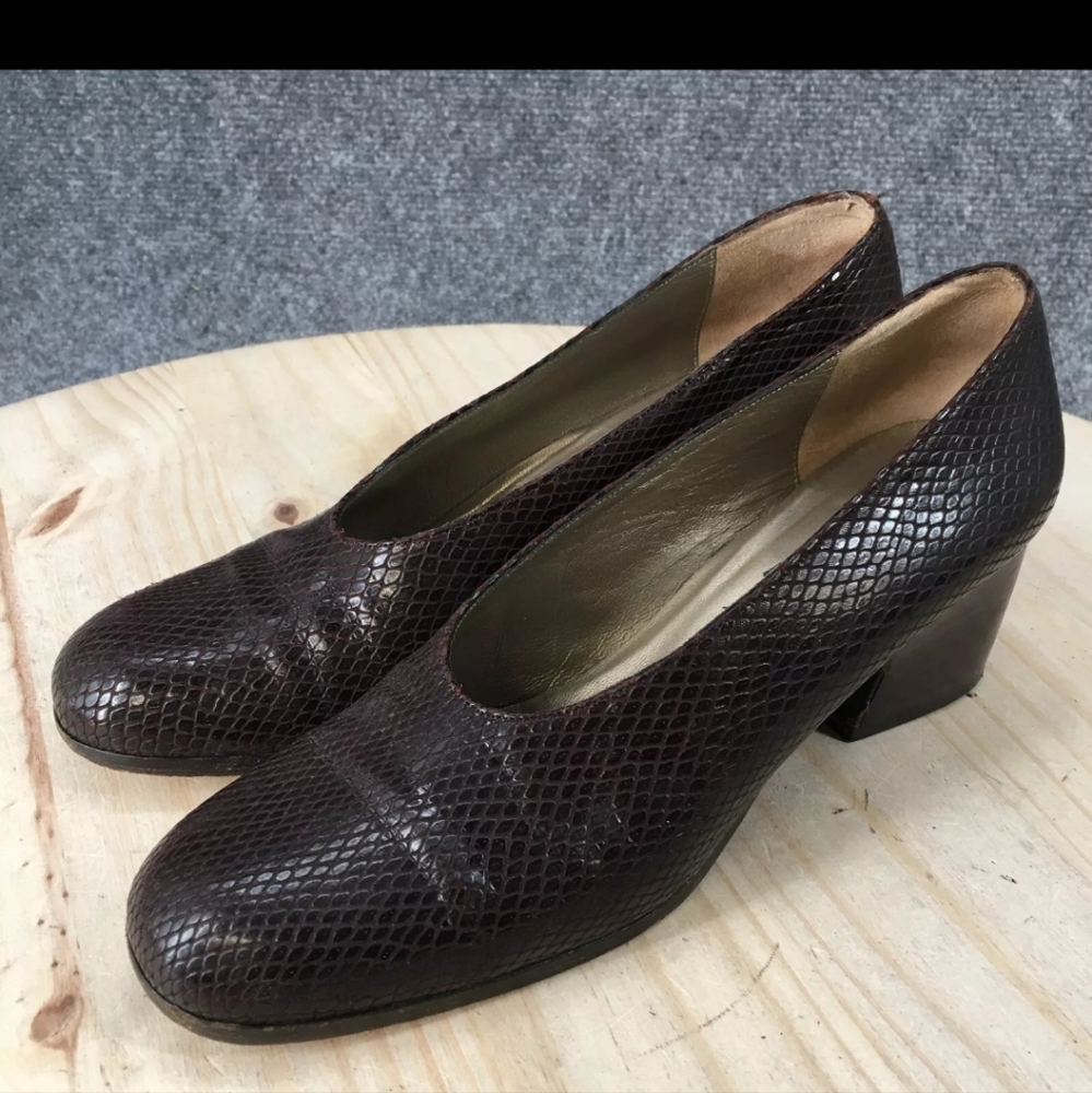 Vintage Yves Saint Laurent Classic Heels Dark Brown Women’s 7.5 M